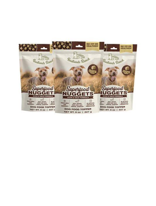 Badlands Ranch Dog Grain Free Superfood Nuggets Duck and Kale Toppers 8 oz