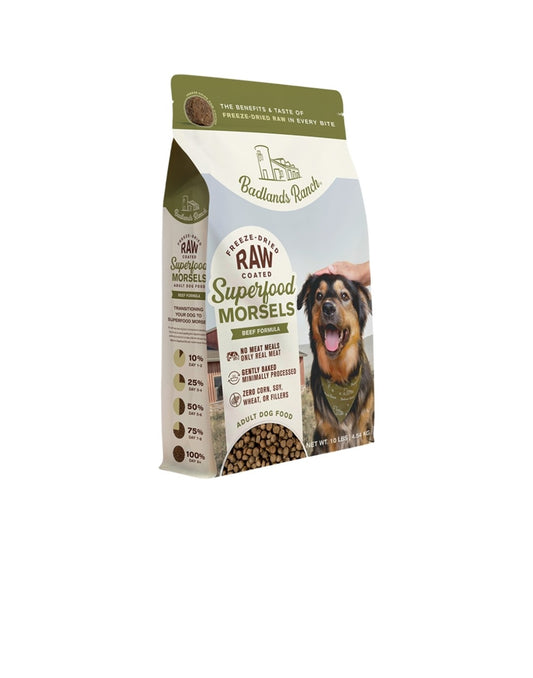 Badlands Ranch Dog Raw Coated Beef Morsels 10 lbs