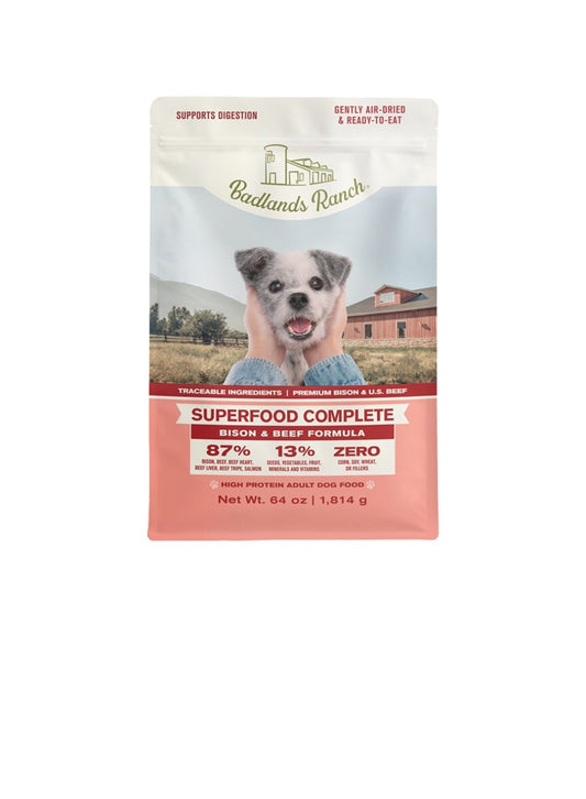 Badlands Ranch Dog Superfood Complete Bison and Beef 64 oz