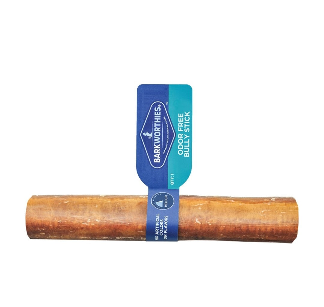 Barkworthies Dog Odor Free Bully Stick 4 Inch 4 oz