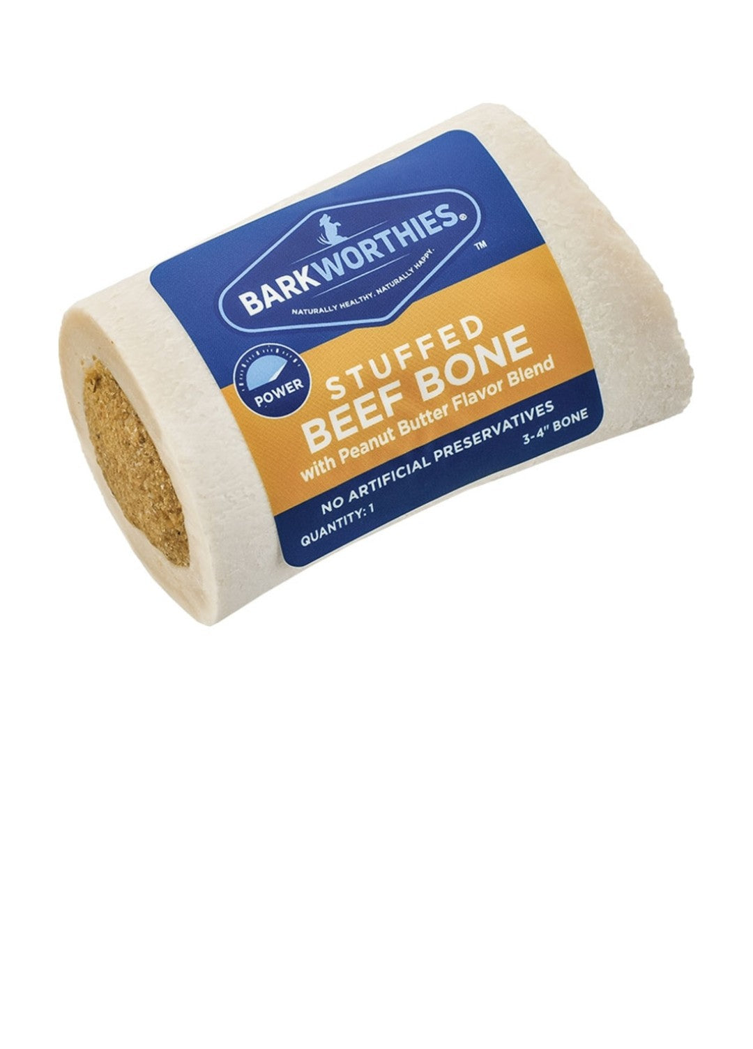 Barkworthies Dog Peanut butter Shin Bone 3-4 Inch 15 Count