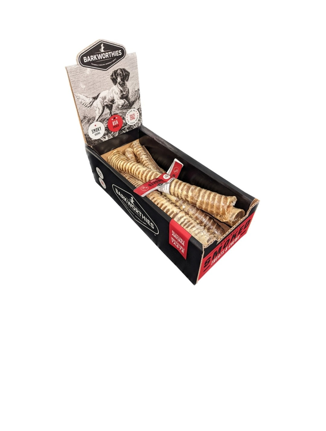 Barkworthies Dog Smoked Beef Trachea 12 Inch 6 pack