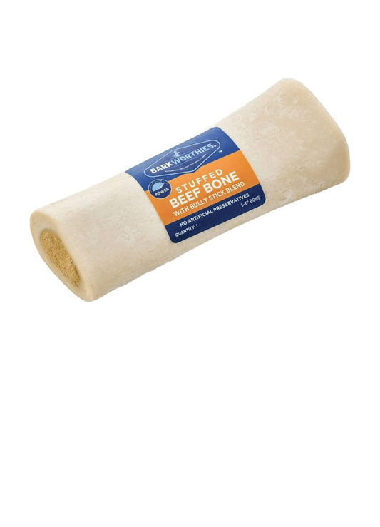 Barkworthies Dog Stuffed Shin Bone Large 10 pack