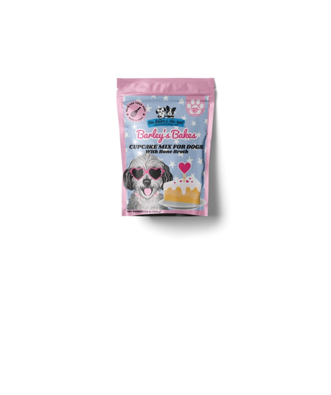 The Bear & The Rat Dog Barleys Bakes Broth Cupcake Mix 7.5 oz