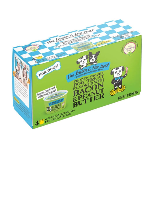The Bear & The Rat Dog Frozen Bacon and Peanut Butter Yogurt 3.5 oz