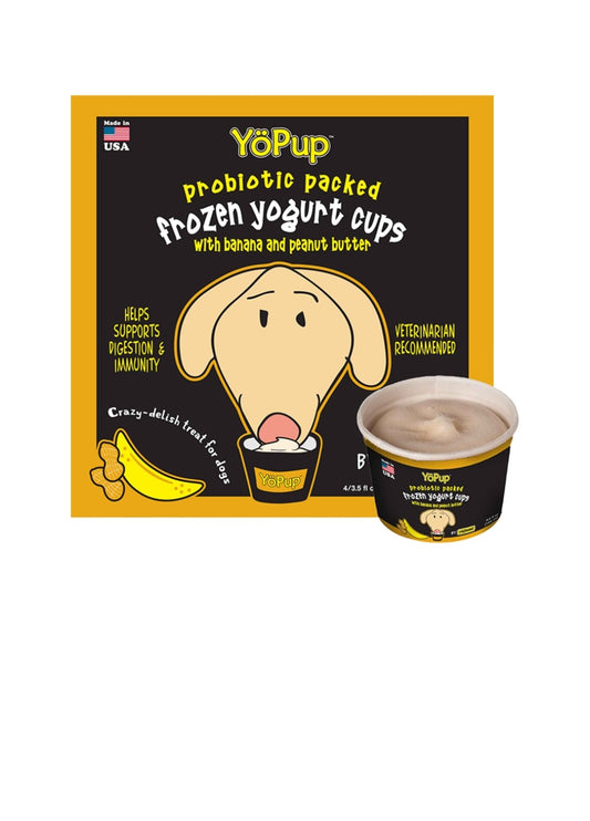 Yopup Dog Frozen Yogurt Banana and Peanut Butter 4 pack