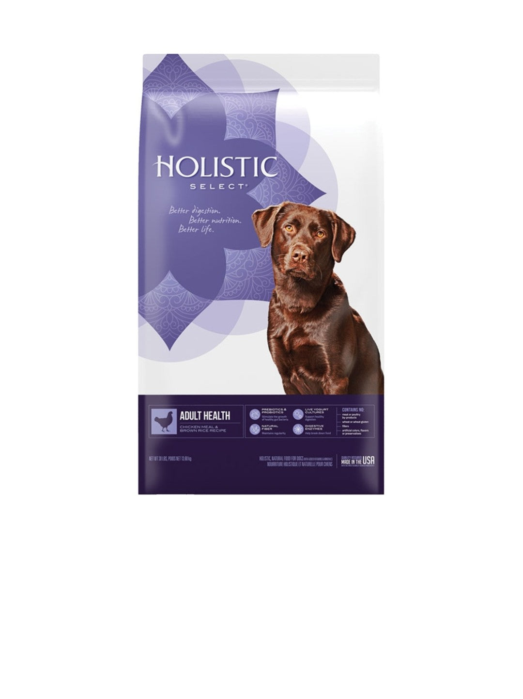 Holistic Select Dog Adult Chicken and Rice 30 lbs