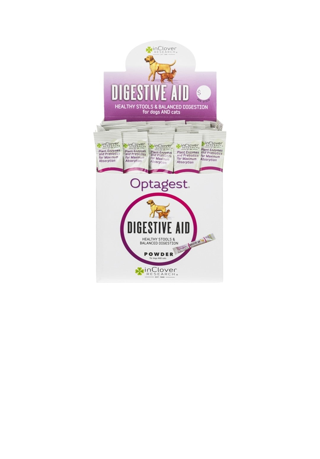 Inclover Dog and Cat Optagest Digestive Aid Convenience Sticks
