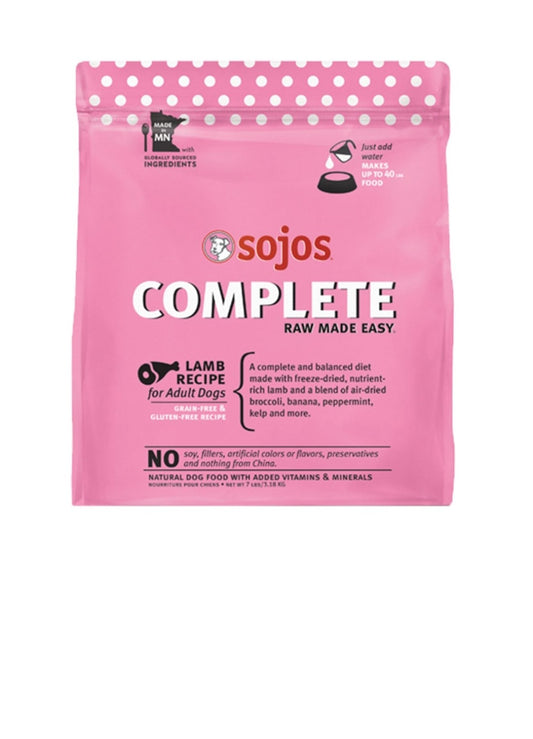 Sojos Dog Complete Freeze Dried Adult Lamb Recipe 1.75 lbs