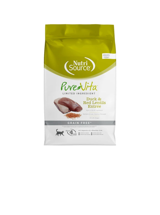 Pure Vita Cat Grain Free Duck And Red Lentils 4 lbs