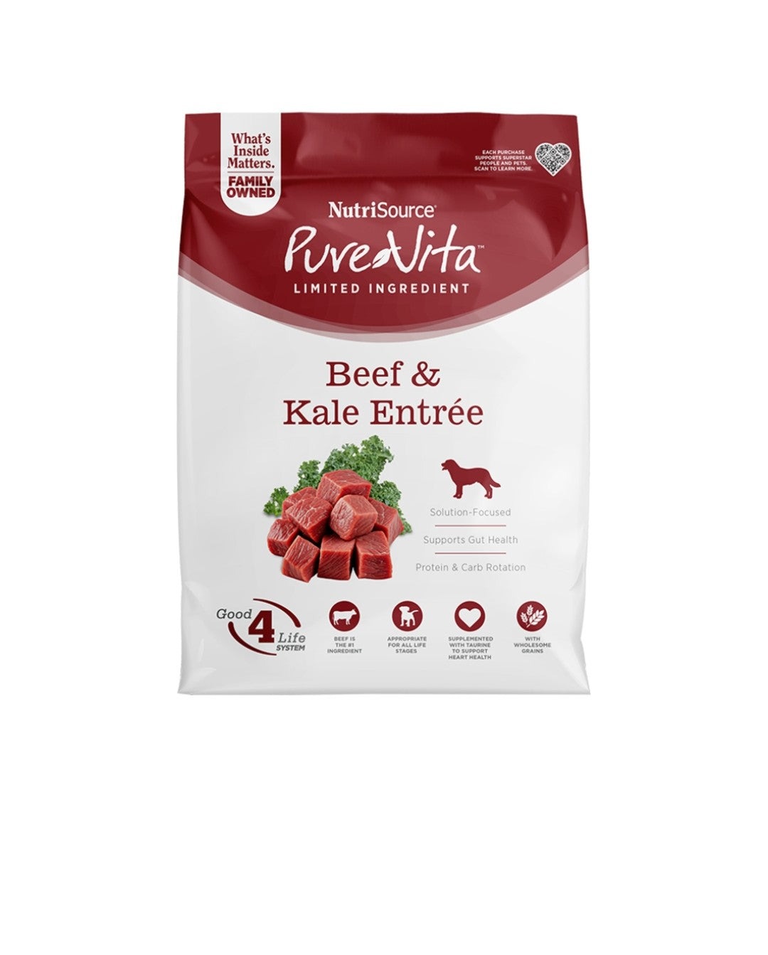 Pure Vita Dog Beef and Kale 12 lbs