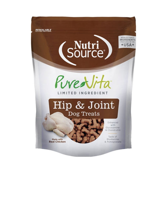Pure Vita Dog Treat Hip and Joint Chicken 6 oz