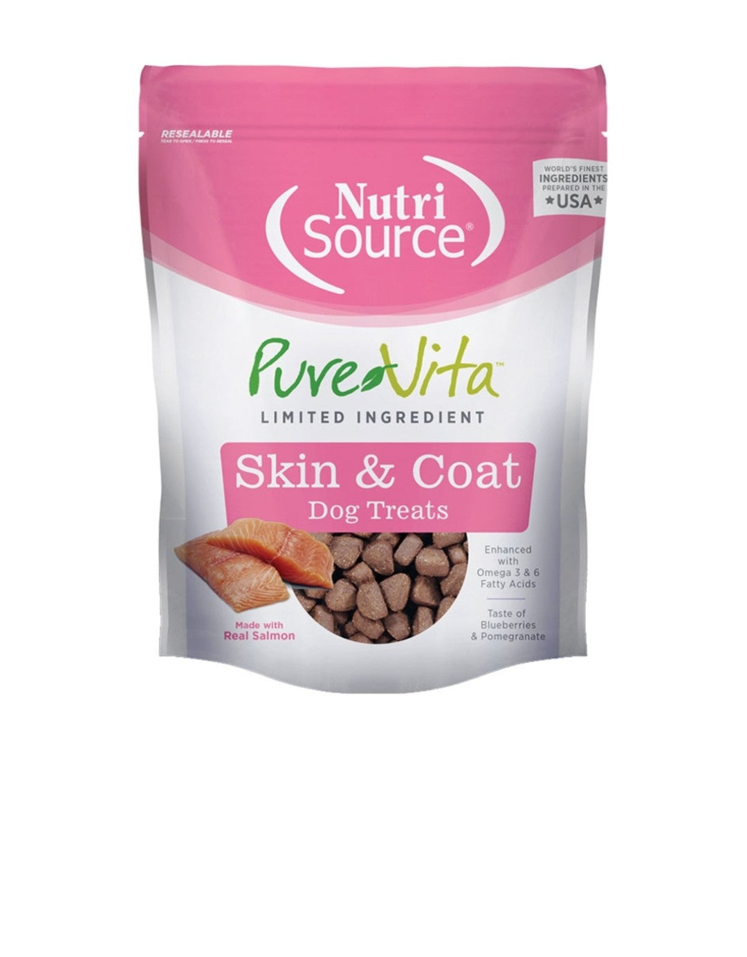 Pure Vita Dog Treat Skin and Coat Salmon 6 oz