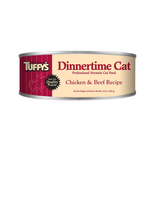Tuffys Cat Professional Dinner Time Chicken and Beef 5.5 oz 24 pack