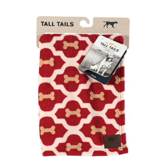 Tall Tails Dog and Cat Blanket Red Bone 30 x 40 inches