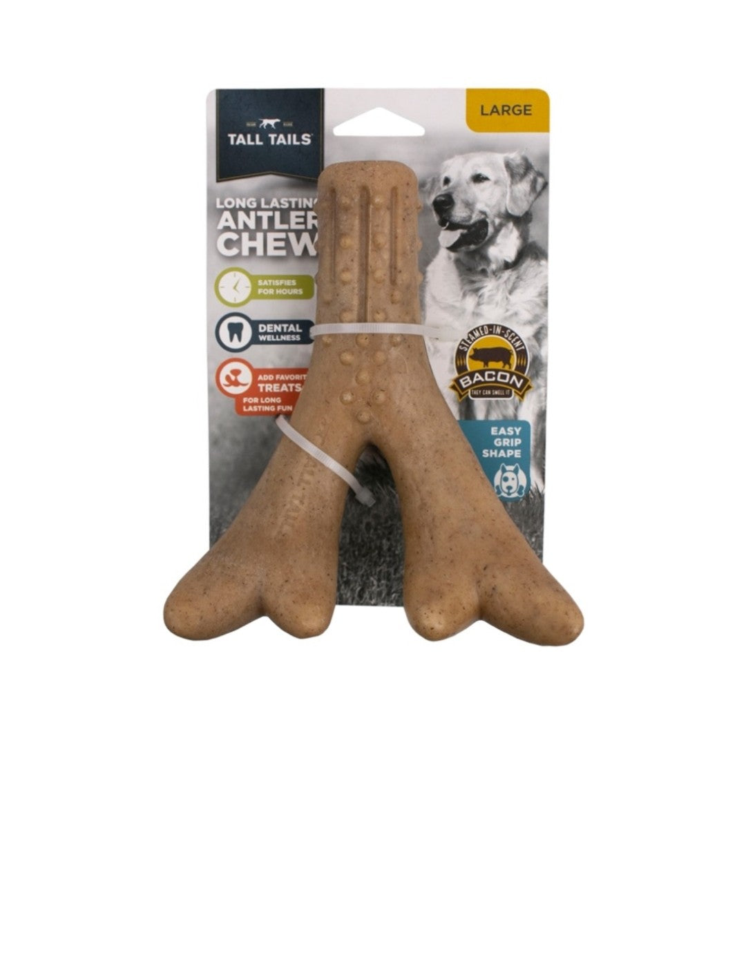 Tall Tails Dog Antler Chew Bacon Large 8 in
