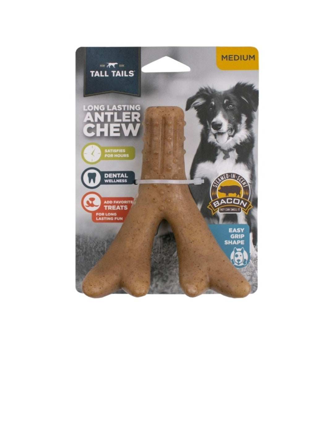 Tall Tails Dog Antler Chew Bacon Medium 7 in