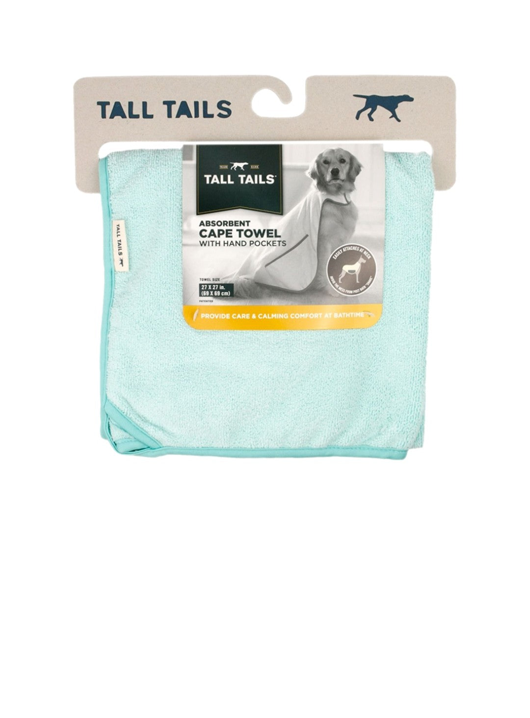 Tall Tails Dog Blue Cape Towel 27 x 27 in