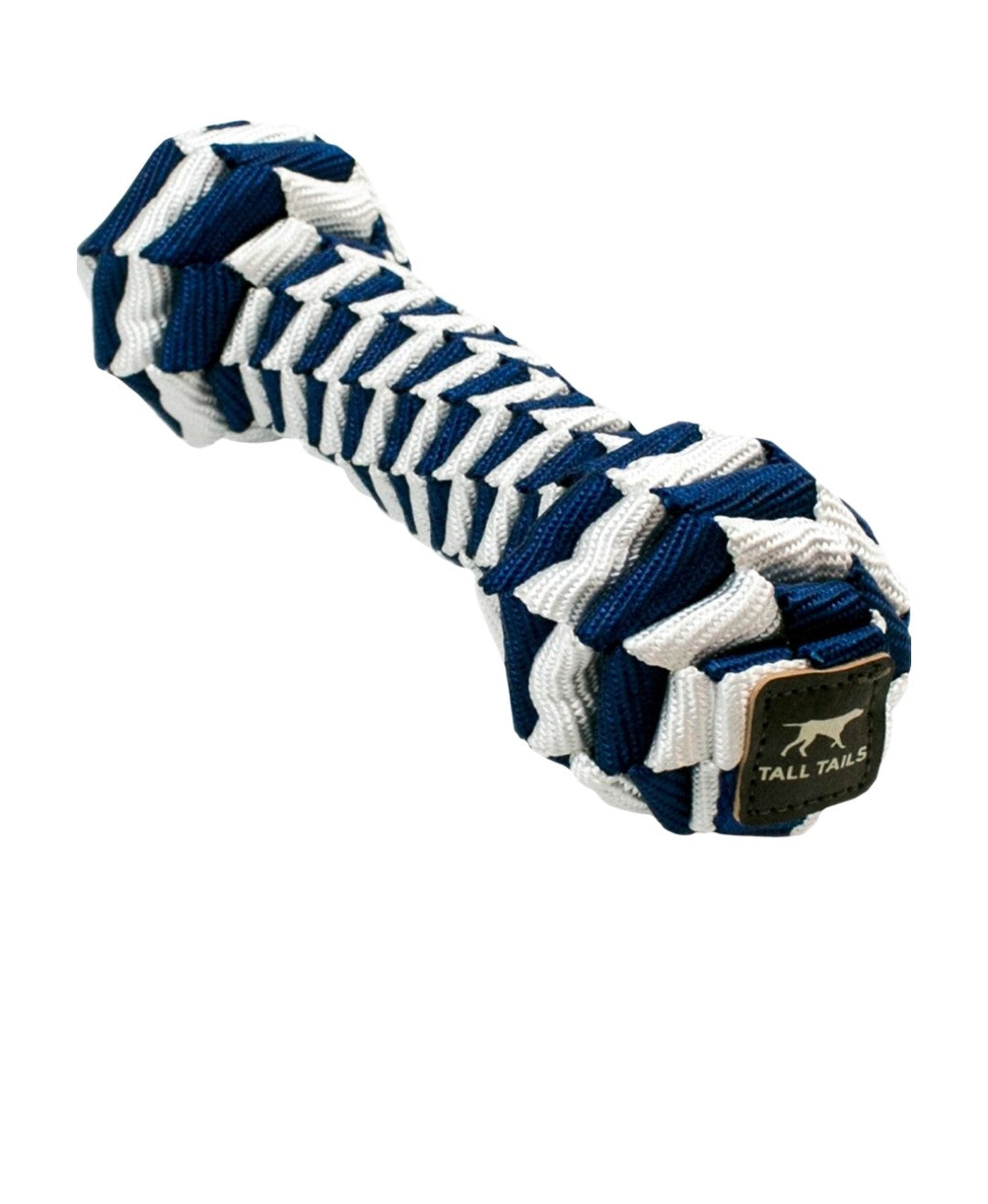 Tall Tails Dog Braided Bone Navy 9 in