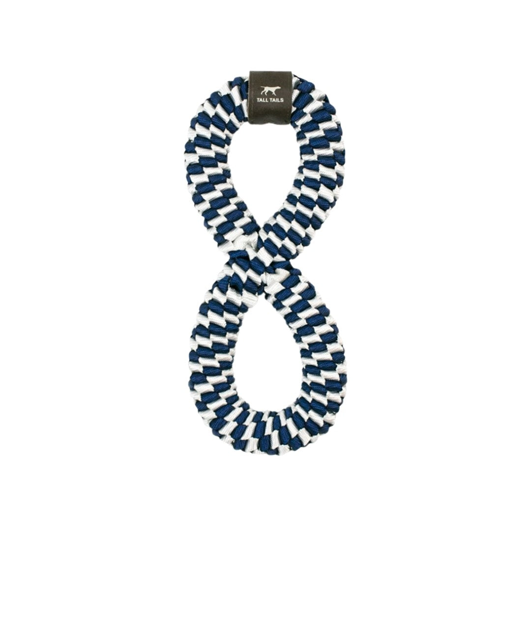 Tall Tails Dog Braided Infinity Tug Navy 11 in