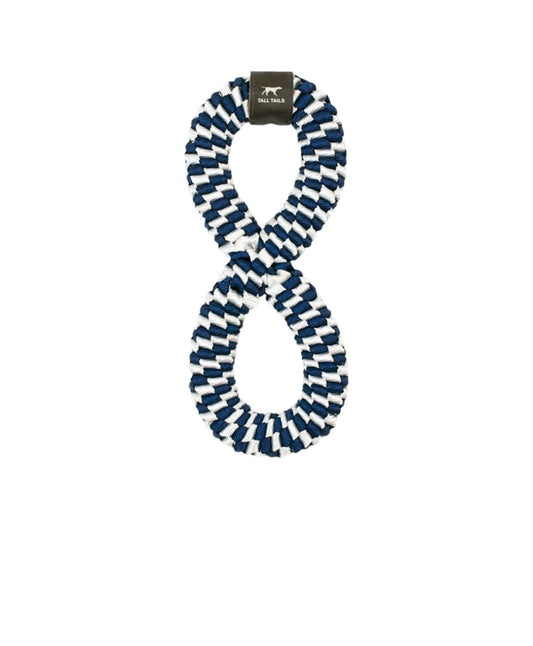 Tall Tails Dog Braided Infinity Tug Navy 11 in