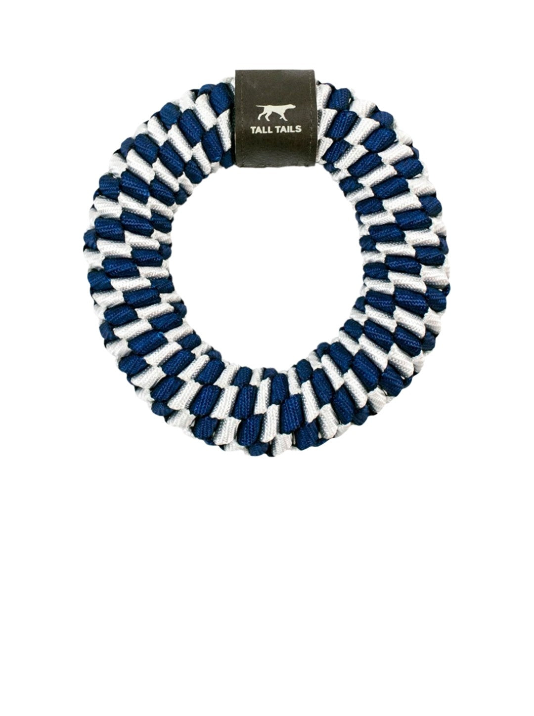 Tall Tails Dog Braided Ring Navy 6 in