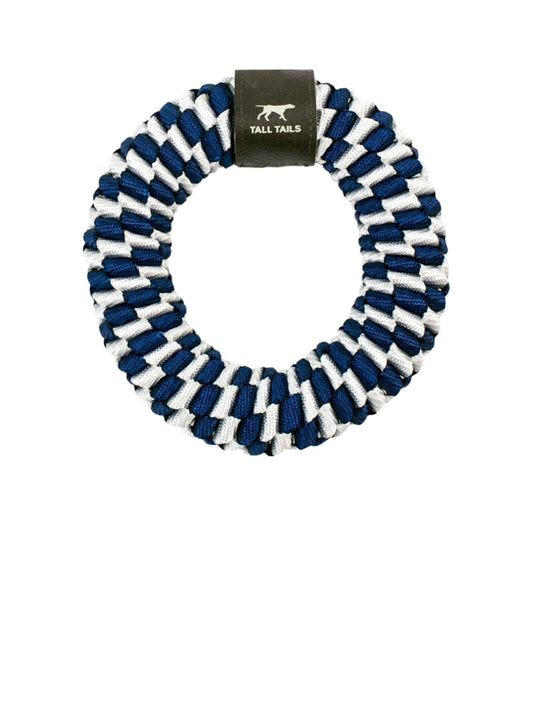 Tall Tails Dog Braided Ring Navy 6 in