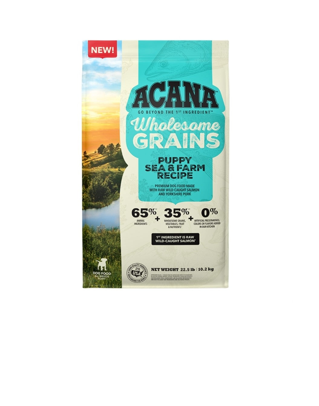 Acana Dog Food Wholesome Grains Puppy Sea & Farm Recipe 4lb