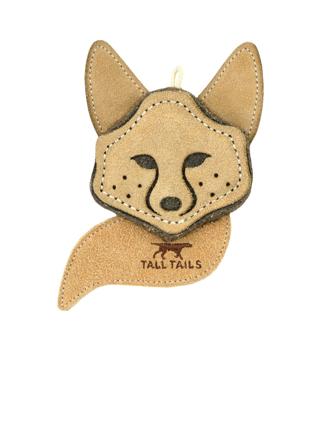 Tall Tails Dog Natural Leather and Wool Toy Fox 4 in