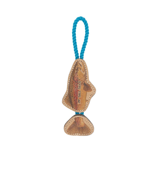 Tall Tails Dog Natural Leather Color Jointed Tug 16 in