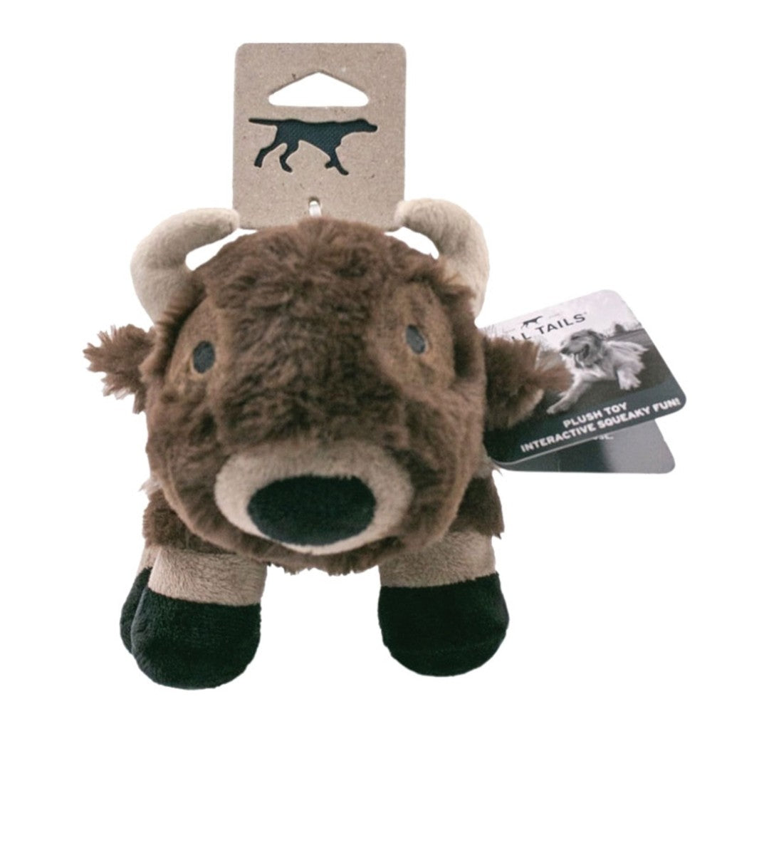 Tall Tails Dog Plush Squeaker Buffalo 9 in