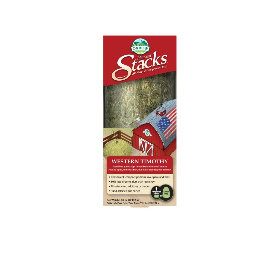 Oxbow Harvest Stack Western Timothy Hay Small Animal Treat 35 oz
