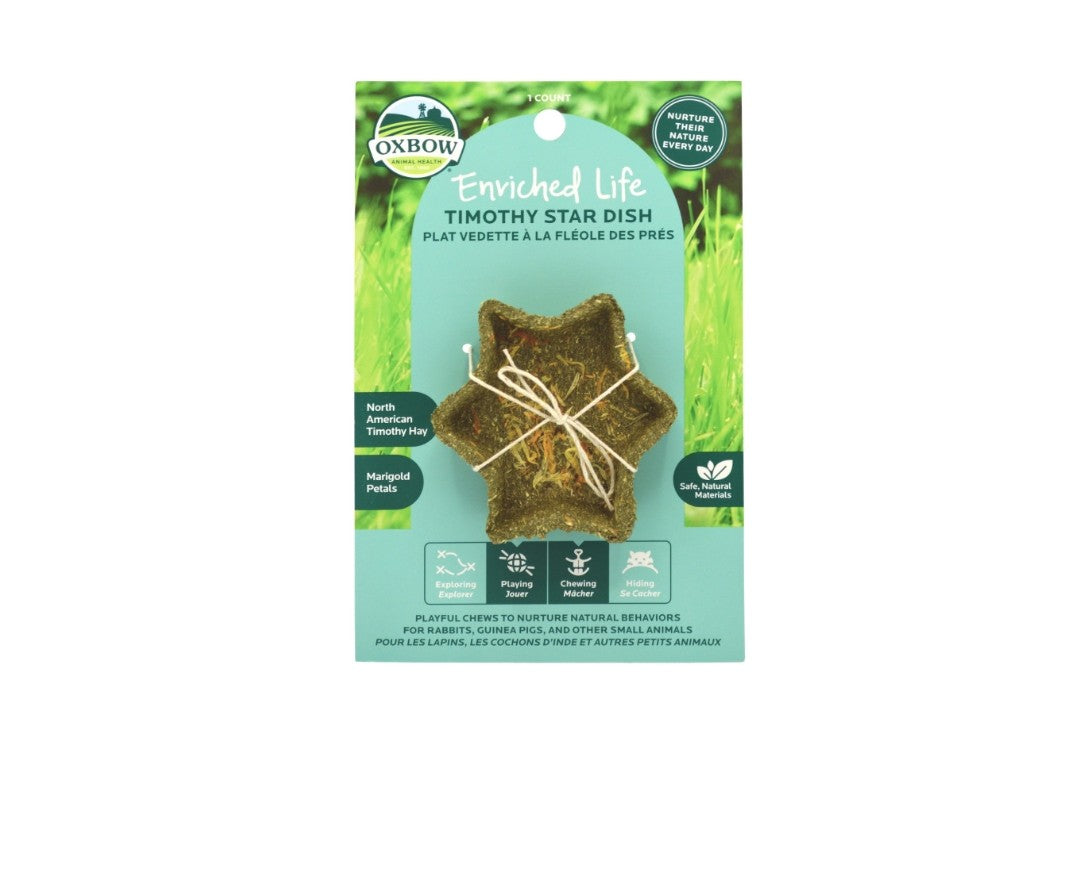 Oxbow Timothy Star Dish Small Animal Chew