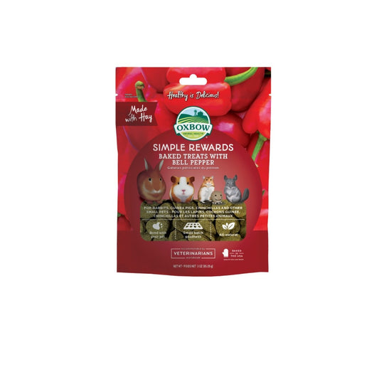 Oxbow Simple Rewards Baked Small Animal Treat Bell Pepper 3 oz