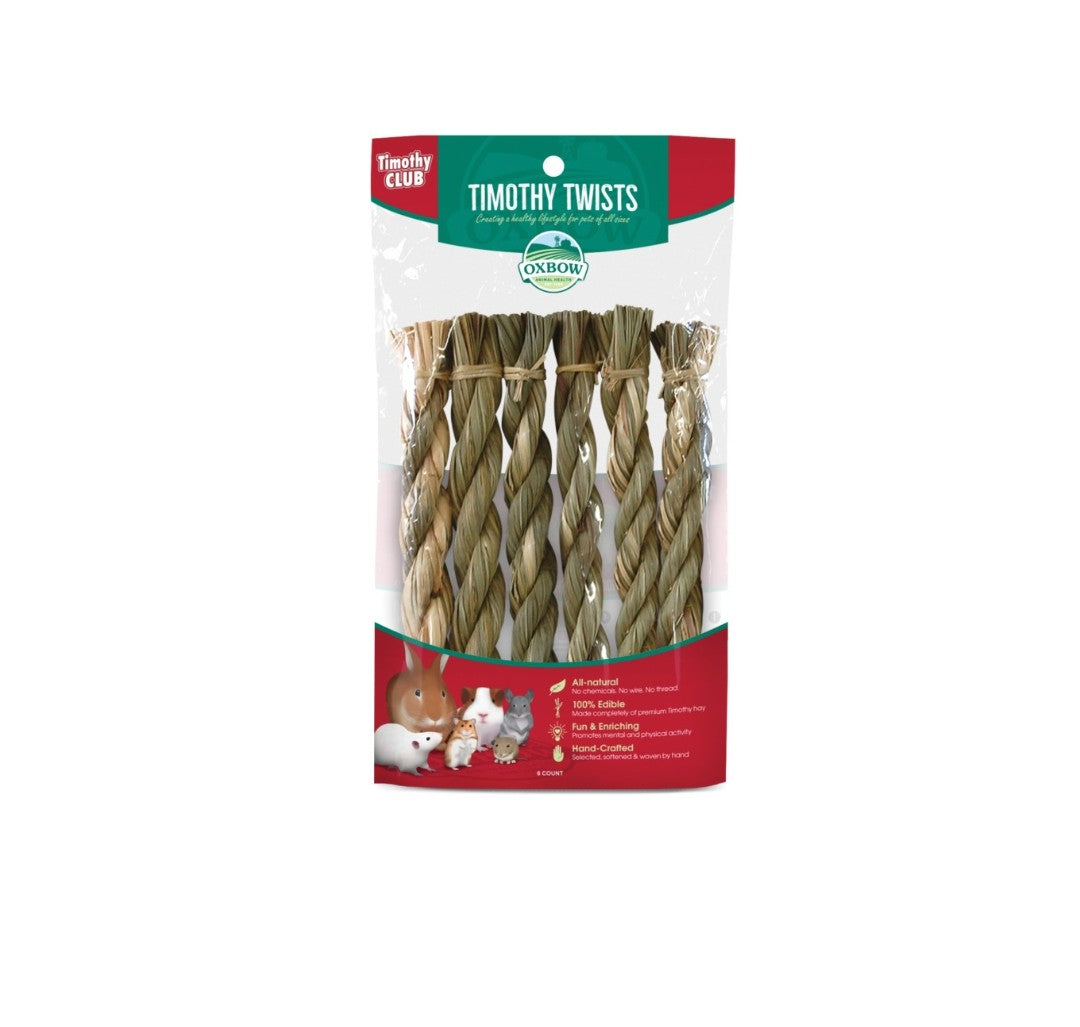 Oxbow Timothy Hay Twists Small Animal Treat