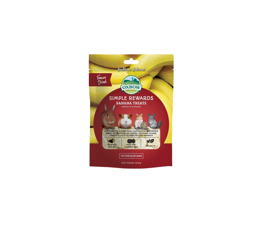 Oxbow Simple Rewards Freeze dried Banana Small Animal Treat 1 oz