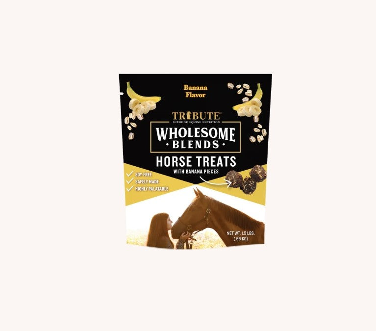 Tribute Banana Wholesome Blends Horse Treats 1.5 lbs