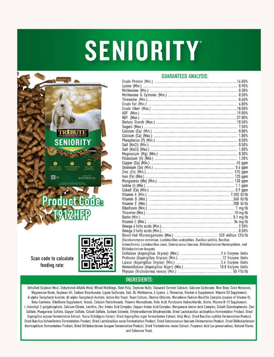 Tribute Seniority Pellet Hay Replacement 50 lbs