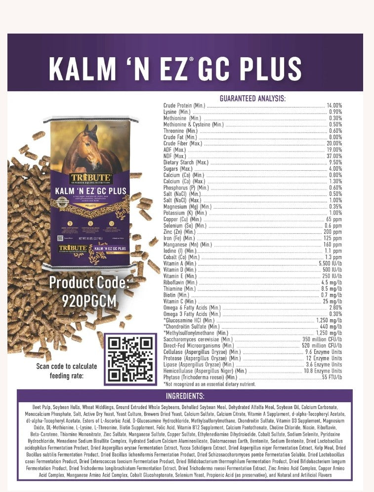 Tribute Kalm N EZ GC Plus Low NSC Feed With Joint Support 50 lbs