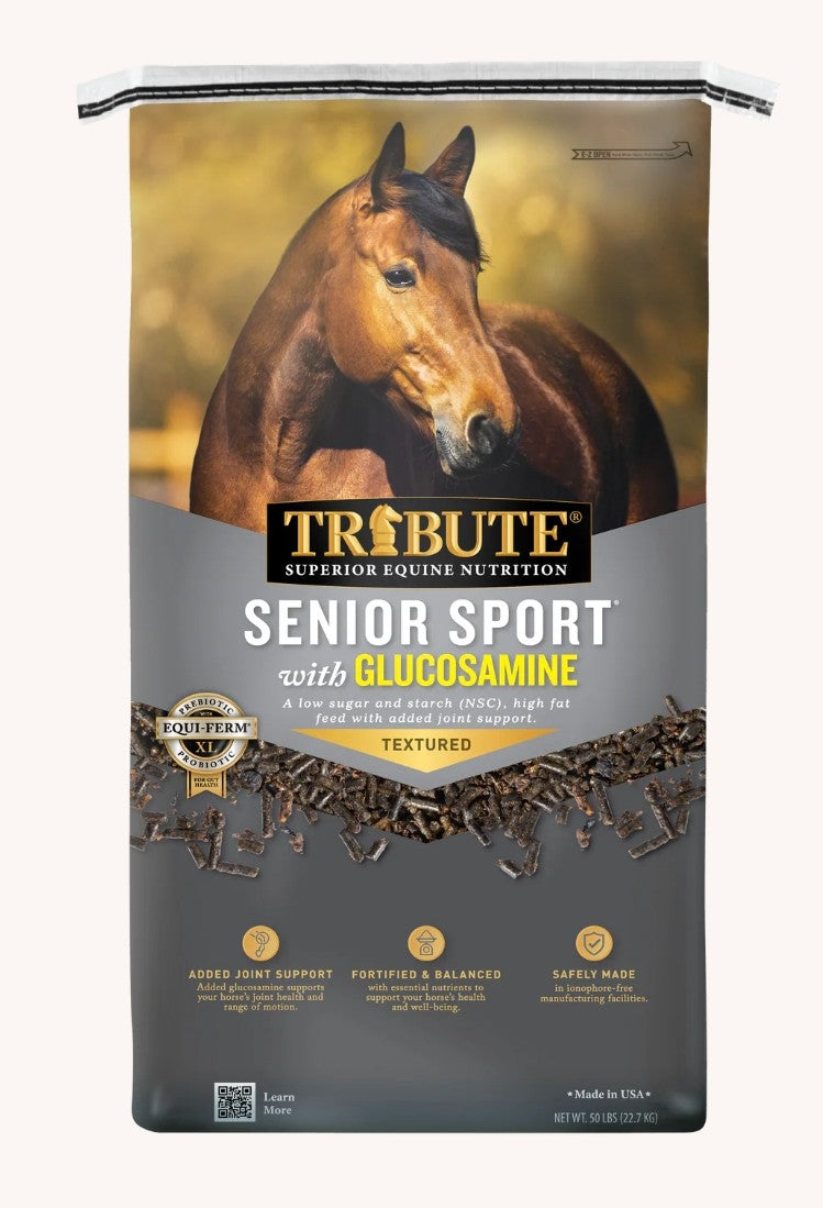 Tribute Senior Sport With Glucosamine Textured High Fat Horse Feed 50 lbs