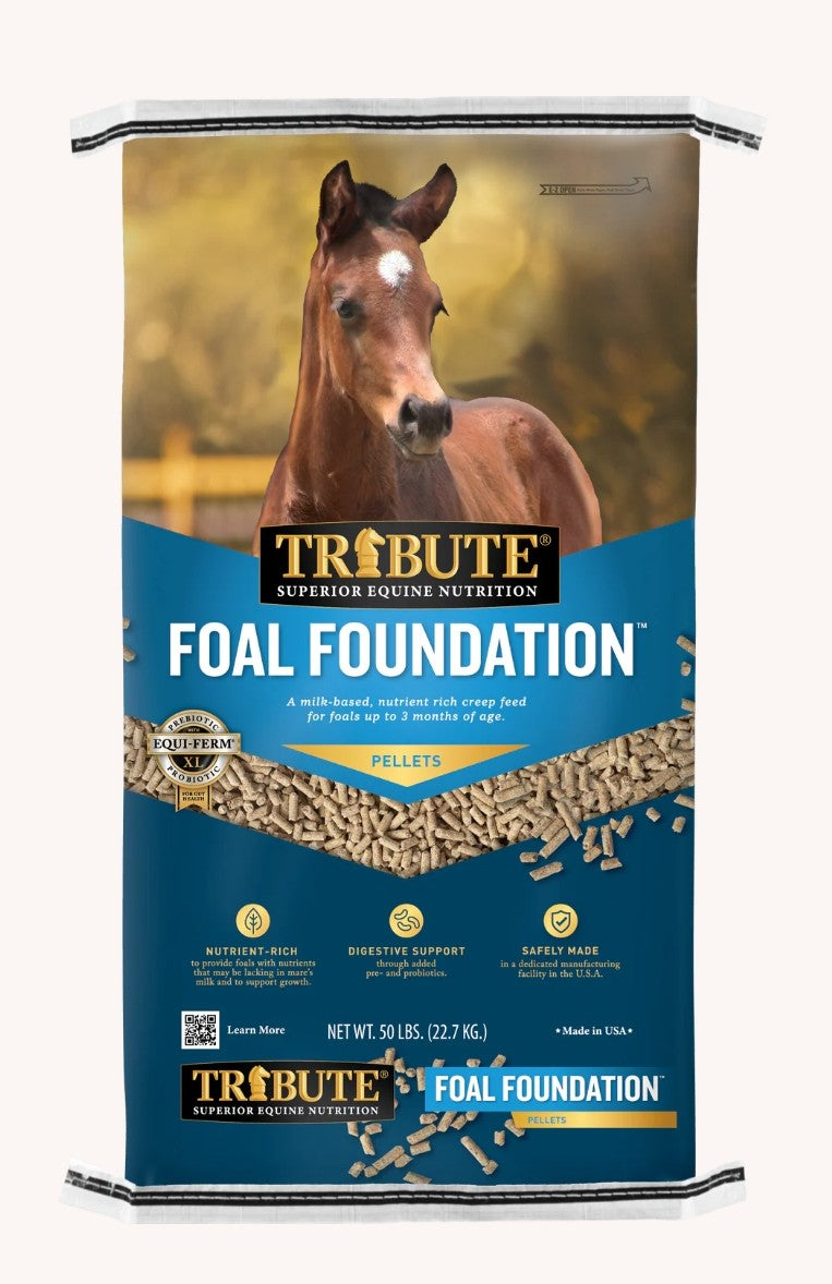 Tribute Foal Foundation Milk Based Pelleted Creep Horse Feed 50 lbs