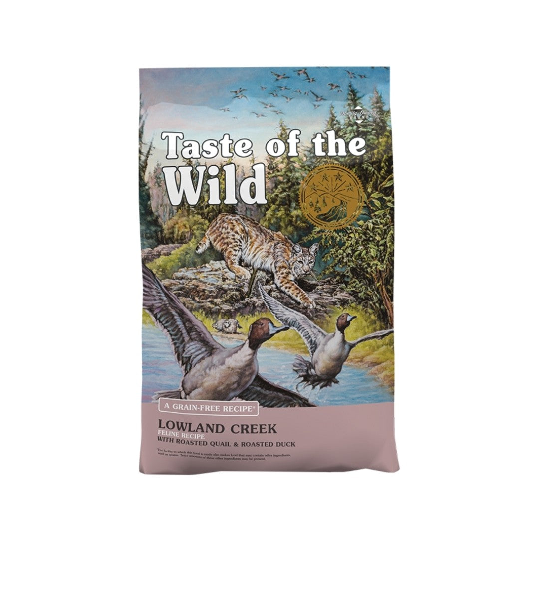 Taste of the wild Cat food Grain Free Lowland Creek With Roasted Quail and Duck 14 lbs