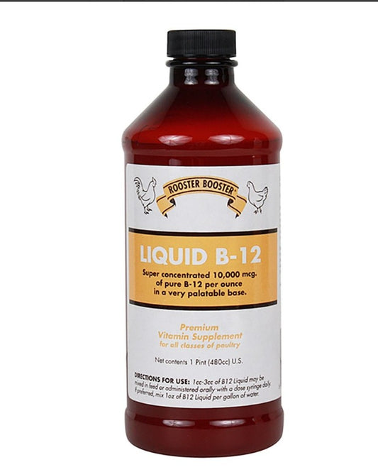 Rooster Booster Poultry Liquid B-12 Supplement  1pt