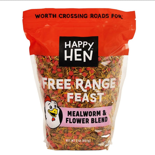 Happy Hen Free Range Feast Mealworm and Flower 2 lbs