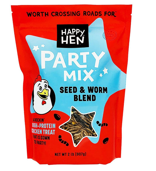 Happy Hen Party Mix Seed and Mealworm 2 lbs