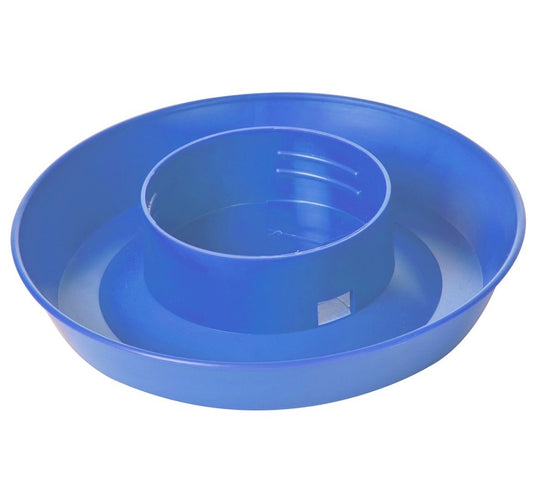 Plastic Screw on Poultry Waterer Base for Quart Jar Berry Blue