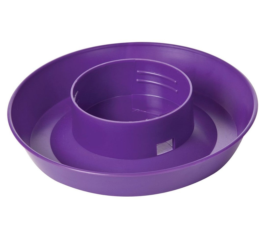 Plastic Screw on Poultry Waterer Base For Quart Jar Purple