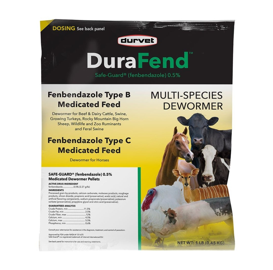 DuraFend Fenbendazole Type B and C Multi Species Medicated Dewormer 1 lbs