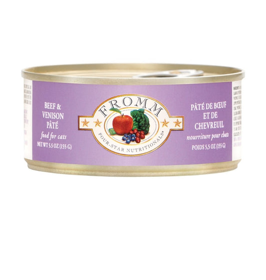Fromm Cat 4 Star Beef and Venison 5.5 oz cans 12 pack