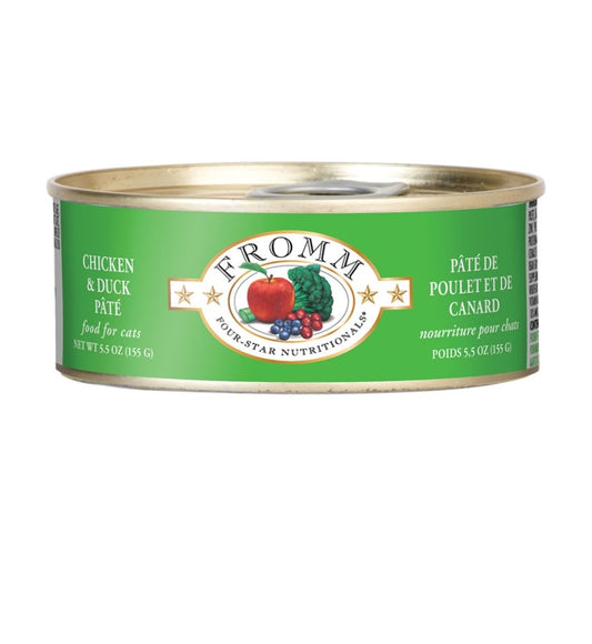 Fromm Cat 4 Star Chicken and Duck 5.5 oz cans 12 pack